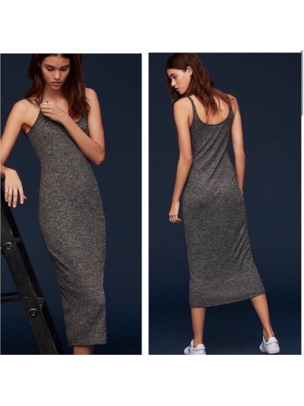 Aritzia Babaton Freddie Dress bodycon dark grey size Medium
